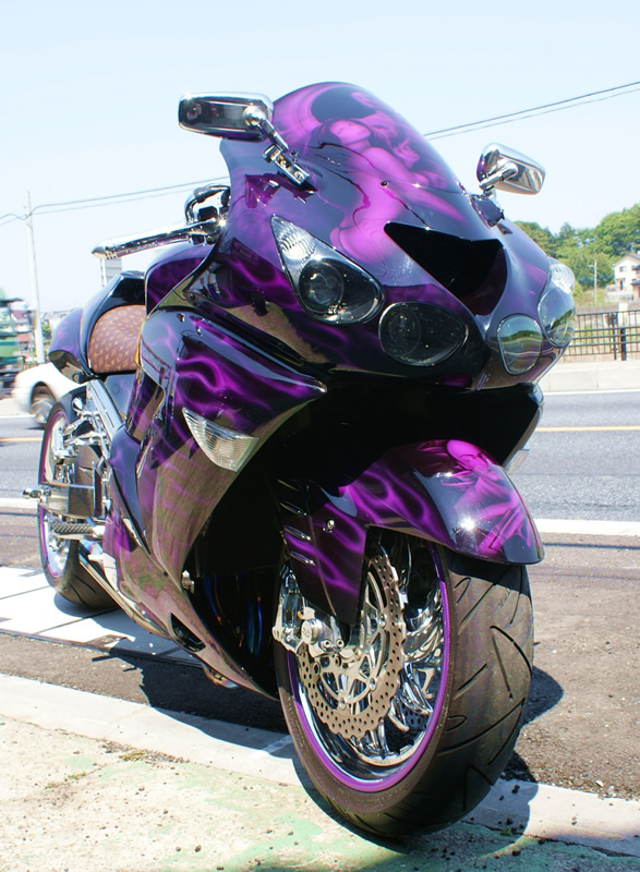 エアーブラシシバアート KAWASAKI ZZR1400 ミューラルカスタムペイント