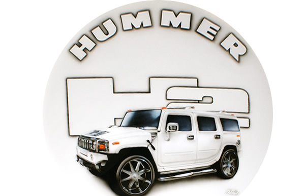 HUMMER　スペアタイヤカバー　ペイント　