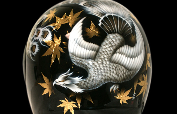 金箔　鳳凰図　  HELMETS カスタムペイント