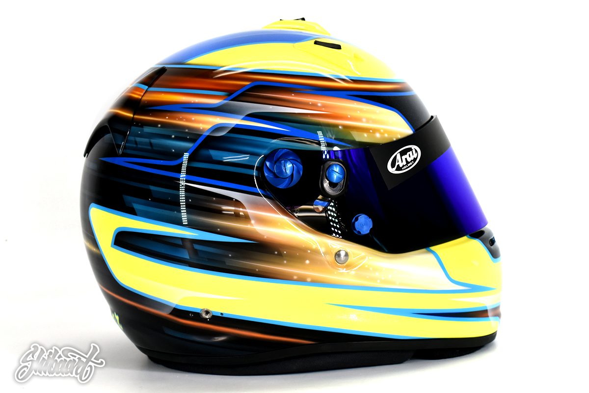 RAI競艇用 HELMET ヘルメットペイント ボボートレーサー　金田幸子選手　＃4065