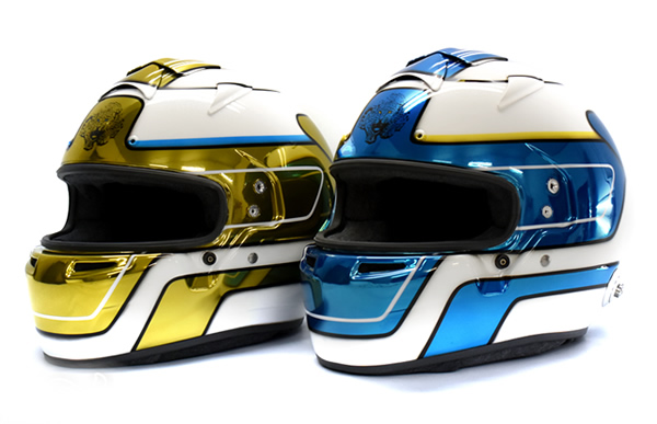  クロームメッキ調ヘルメットキャンディー カスタムペイント