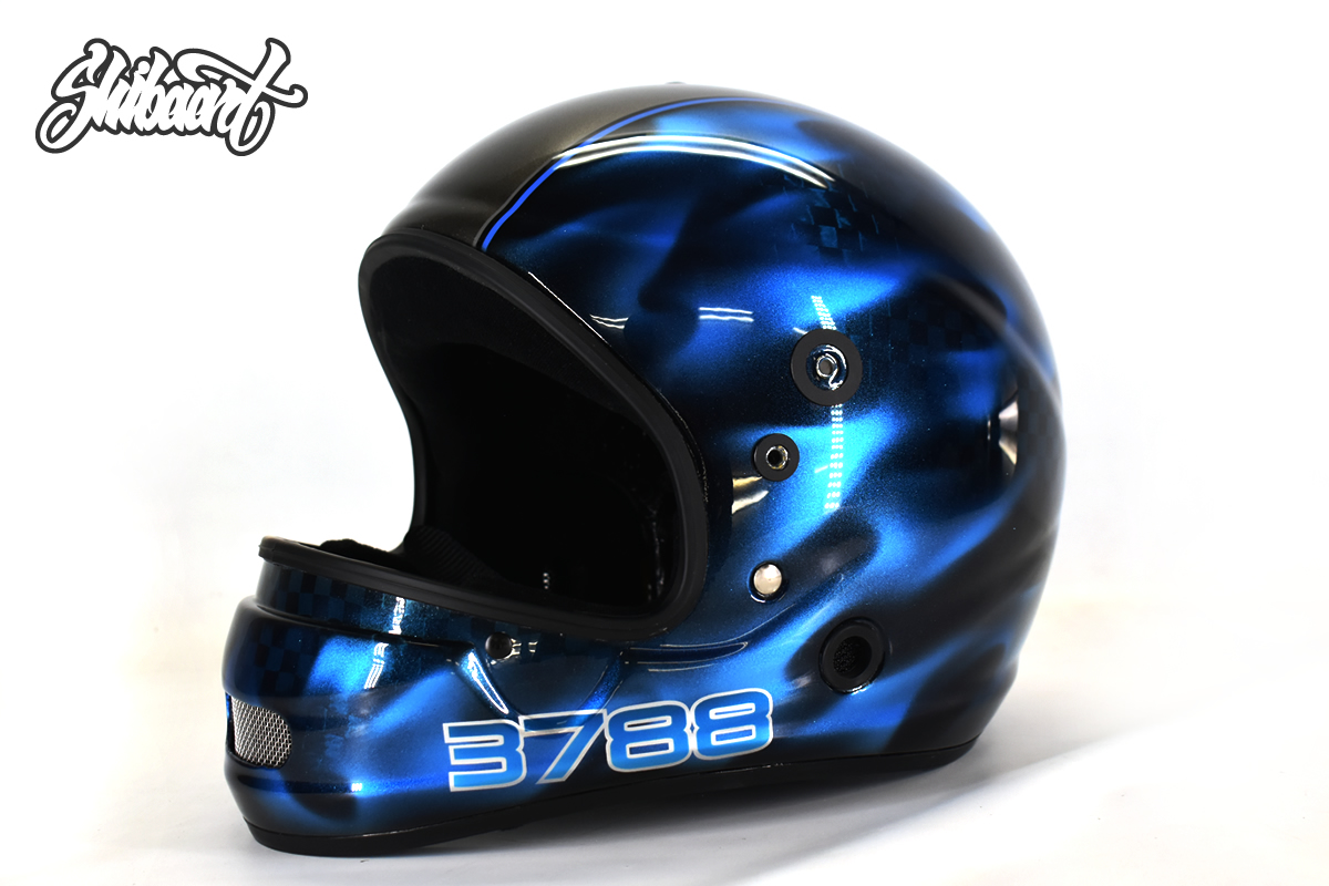 RAI競艇用 HELMET ヘルメットペイント ボートレーサー　一宮　稔弘選手　＃3788