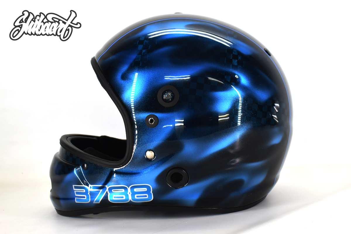 RAI競艇用 HELMET ヘルメットペイント ボートレーサー　一宮　稔弘選手　＃3788