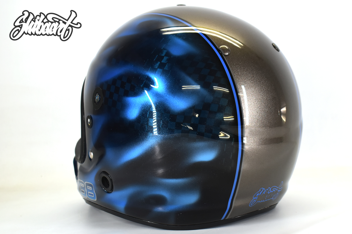 RAI競艇用 HELMET ヘルメットペイント ボートレーサー　一宮　稔弘選手　＃3788