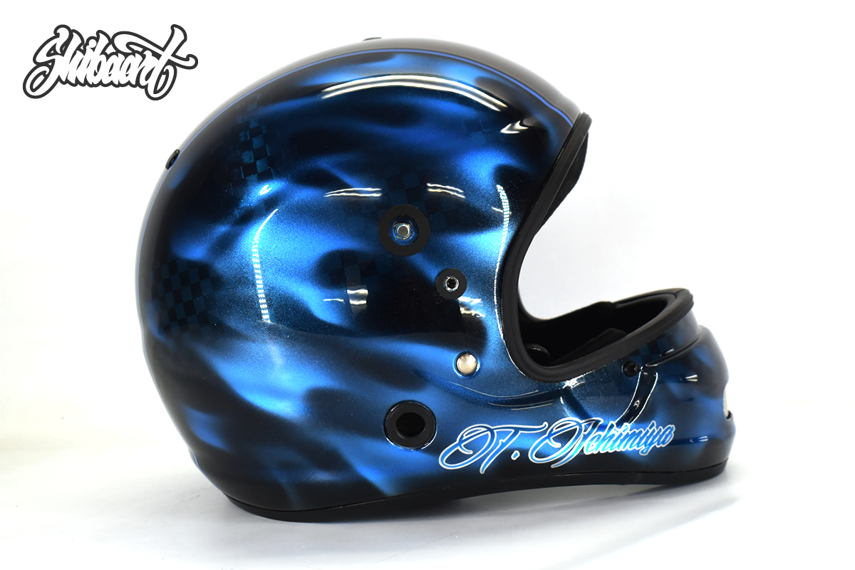 RAI競艇用 HELMET ヘルメットペイント ボートレーサー　一宮　稔弘選手　＃3788
