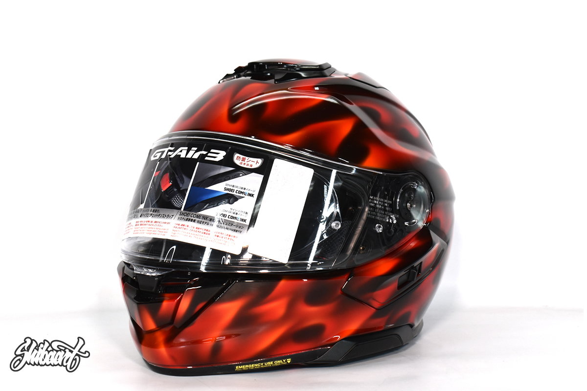 濱SHOEI GT-Air3をベースにリアルフレイムスのペイント制作の施工事例2